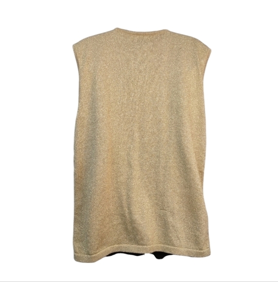 Lisa Original Gold Sweater Vest Size M - Picture 2 of 6